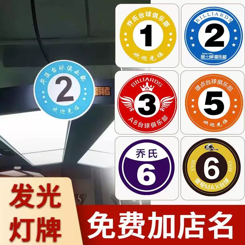圆形号码牌灯